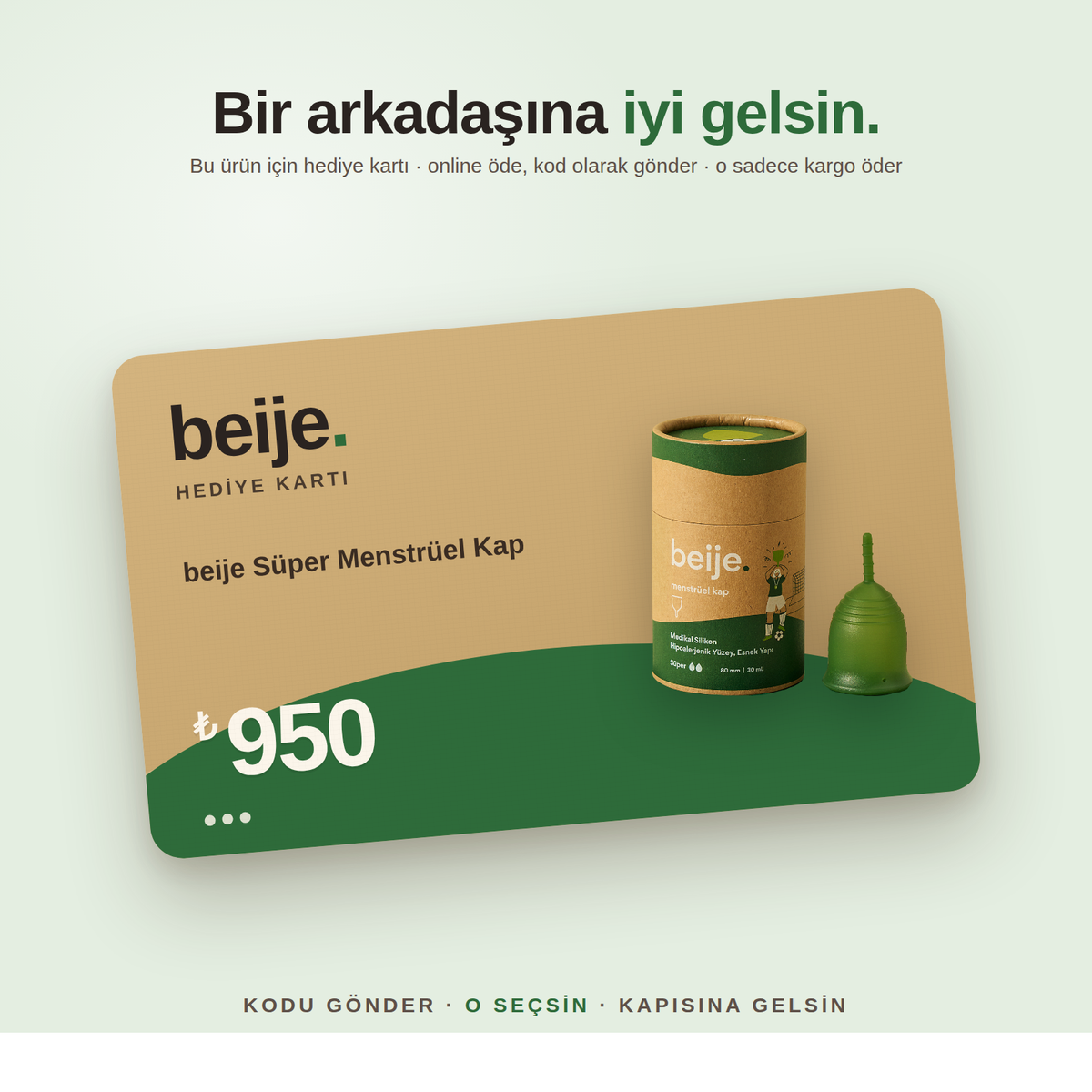beije Hediye Kartı – beije Süper Menstrüel Kap