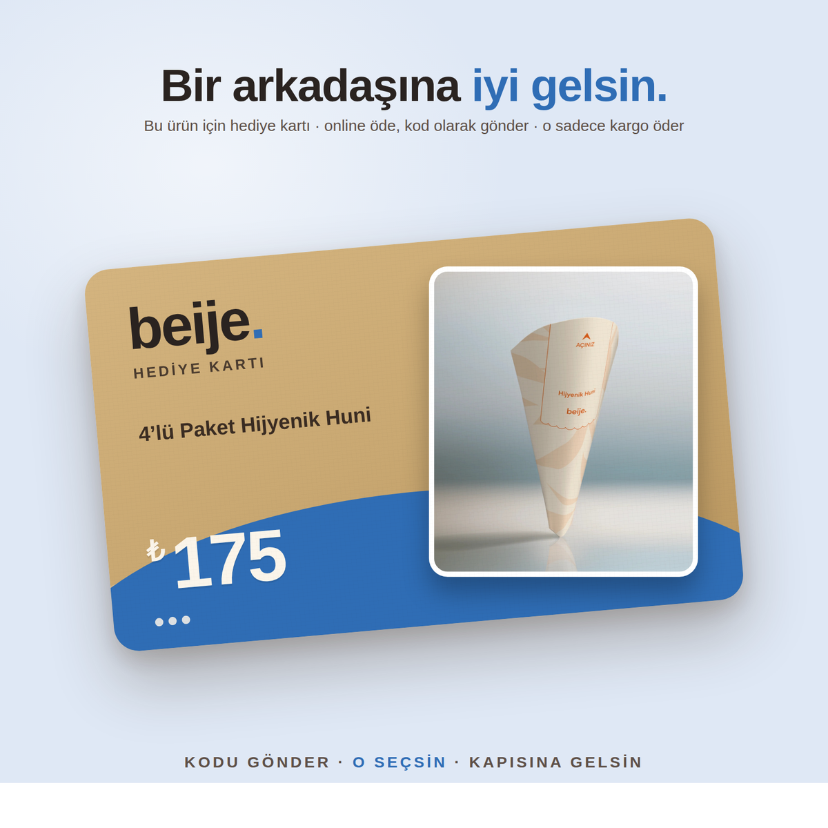 beije Hediye Kartı – 4’lü Paket Hijyenik Huni